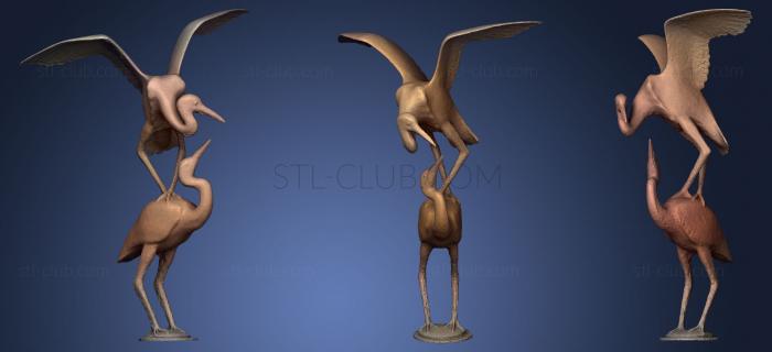 3D model Reihergruppe (STL)